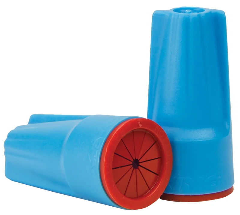 King Innovation Dryconn Series 62225 Wire Connector, Aqua/Red, 22 to 8 AWG Wire, Copper Contact, 20/PK