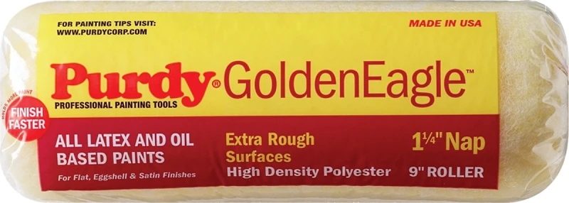 Golden Eagle 9 In. X 1-1/4 In. Polyester Roller Cover, 1 Pk, Extra-rough Surfaces