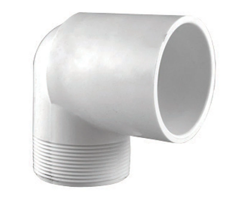 Schedule 40 PVC 90-Degree Street Elbow, White, 1-1/4 In., MT x Slip
