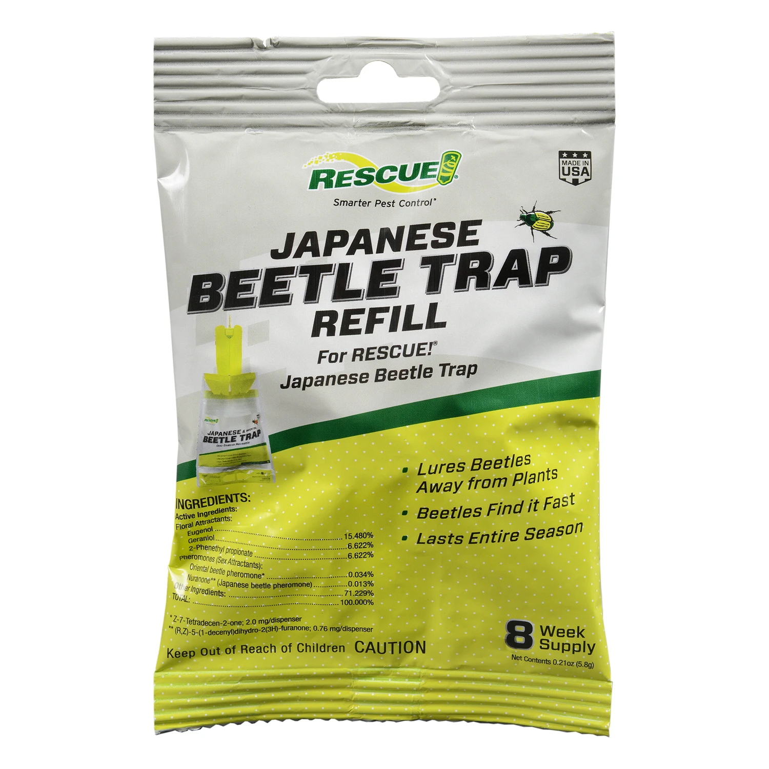 Rescue JBTR-DB12 Japanese Beetle Trap Refill, Cartridge