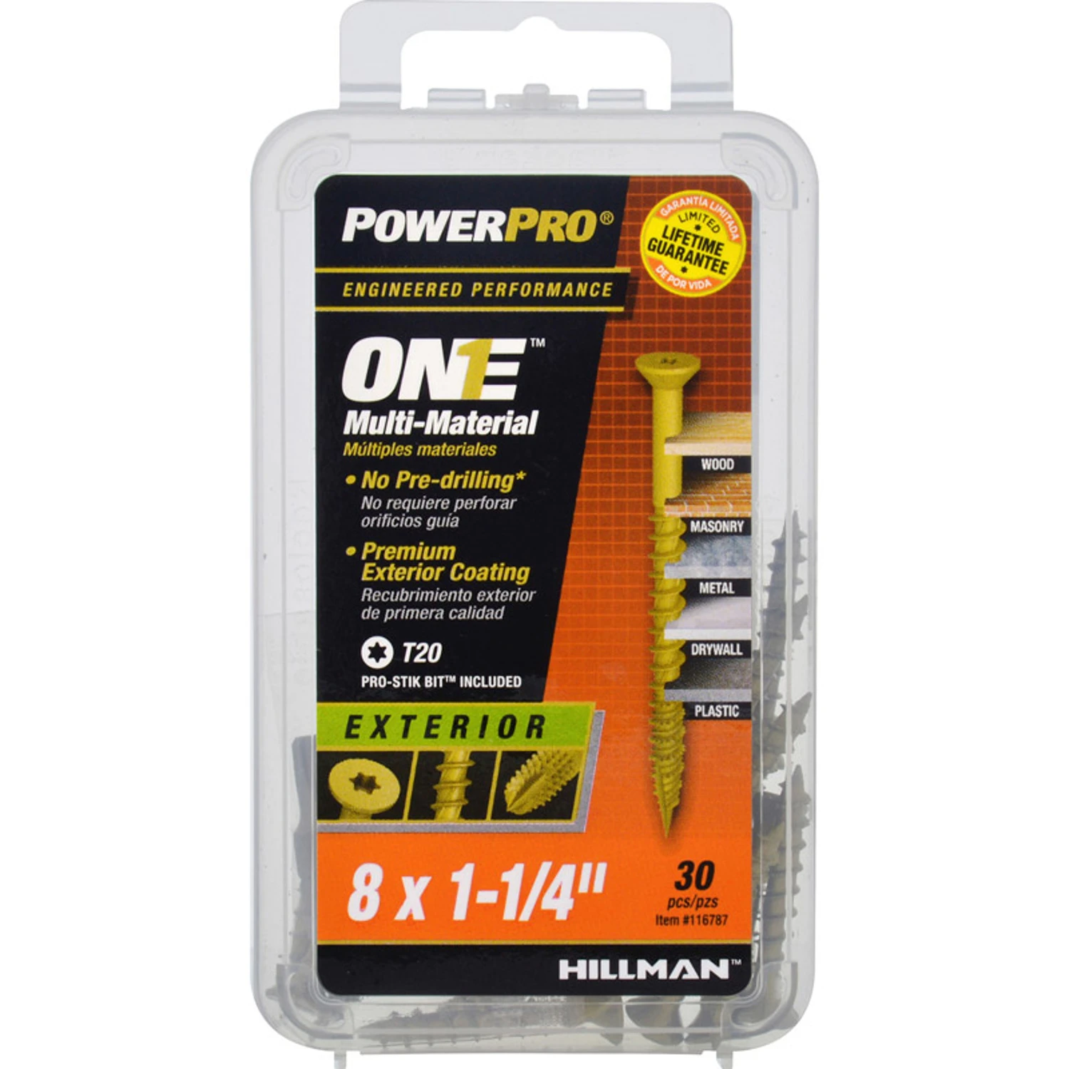 XBX-FH ONE SCR EXT 8X1-1/4