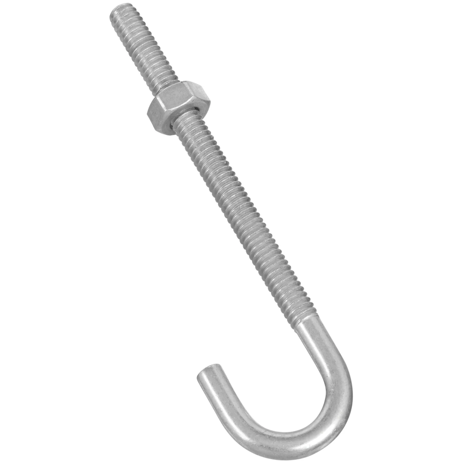 J Bolt, Zinc, 1/4 x 4-In,