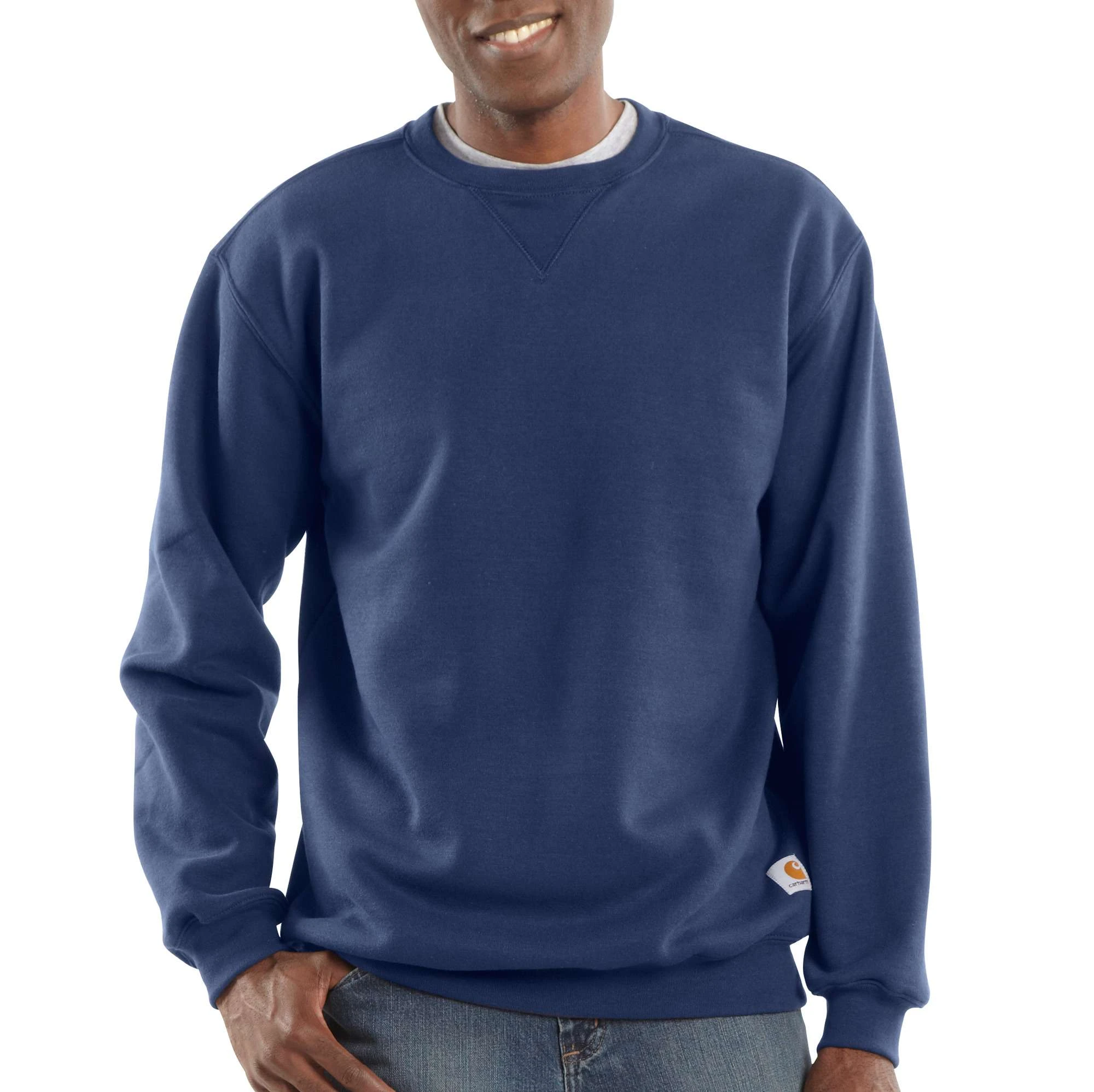 Men's Loose Fit Midweight Crewneck Sweatshirt, New Navy, Medium