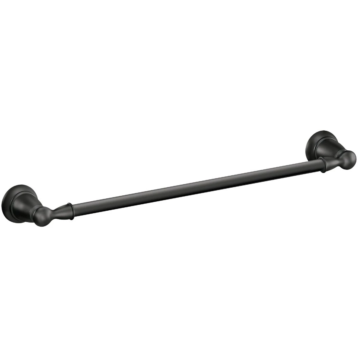 Moen Banbury Y2624BL Towel Bar, 24 in L Rod, Zinc, Matte, Wall Mounting