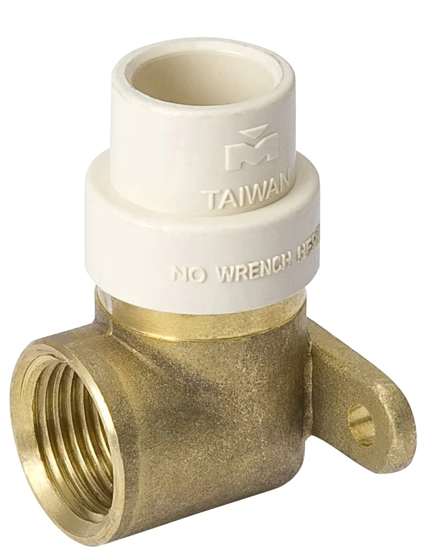 Drop Ear Pipe Elbow, CPVC, 1/2 x 1/2 In.