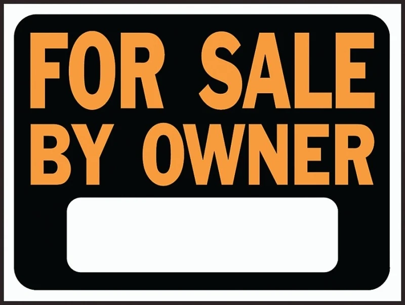 For Sale By Owner Sign, Plastic, 9 x 12-In.