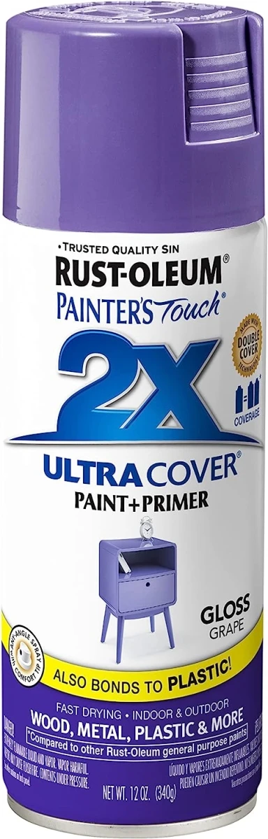 Painter's Touch 2X Spray Paint, Gloss Grape, 12-oz. Painter's Touch 2X Spray Paint, Gloss Grape, 12-oz.
