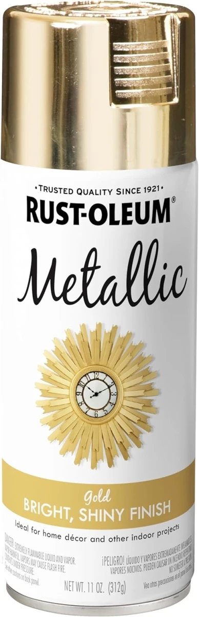 Specialty Metallic Spray Paint, Gold, 12-oz.