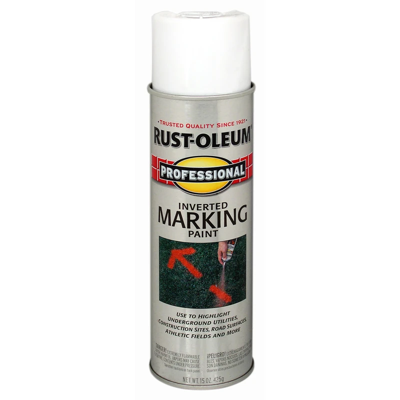 Professional White Inverted Marking Paint 15 Oz - Versatile Indoor/outdoor Use