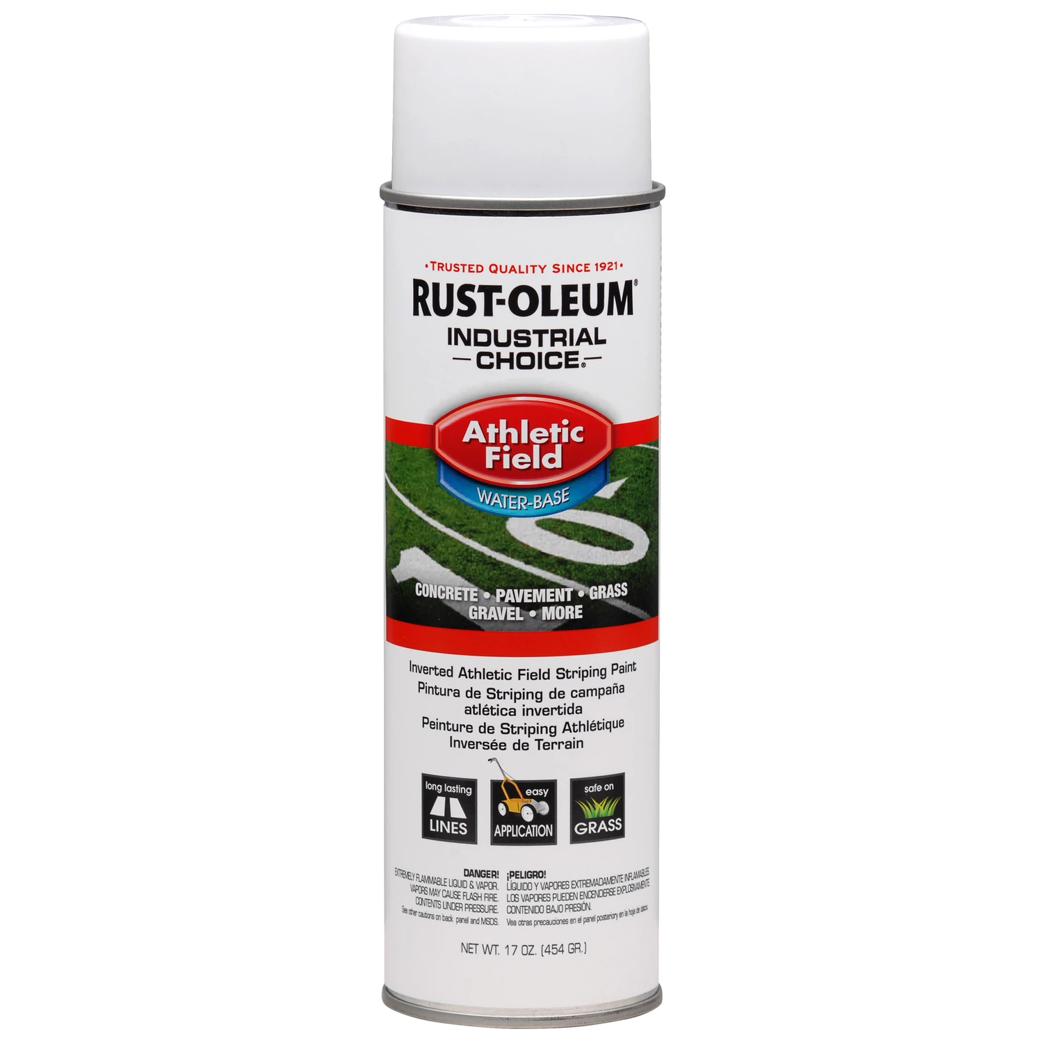 Rust-Oleum 206043 Industrial Choice Athletic Field Striping Paint, White, 17 oz