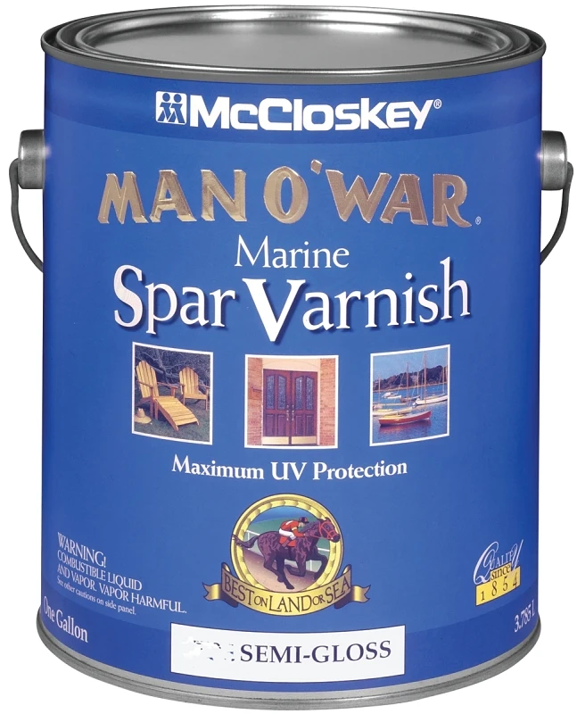 Man O'War Marine Spar Varnish, Semi-Gloss, 1 Gallon
