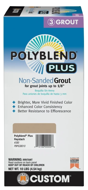 Polyblend Plus Non-Sanded Grout, Haystack, 10 Lb.