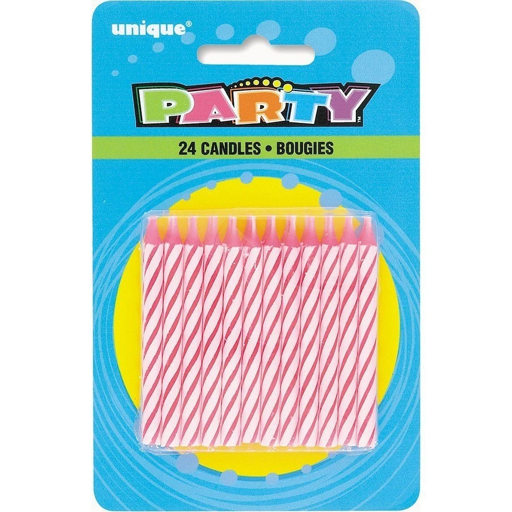 Rose Spirale Anniversaire Bougies 24Pcs