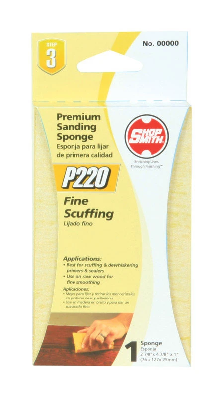 Shopsmith 5 in. L x 3 in. W x 1 in. 220 Grit Fine Sanding Sponge
