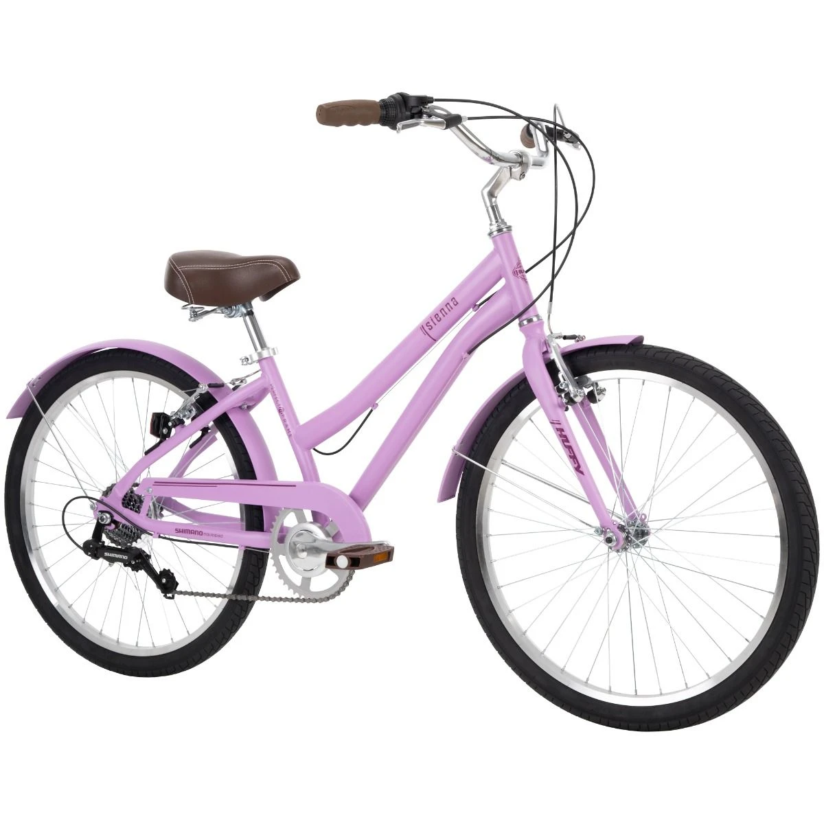 Sienna 24 Inch Girls Comfort Bike - Pink And Lavender Options