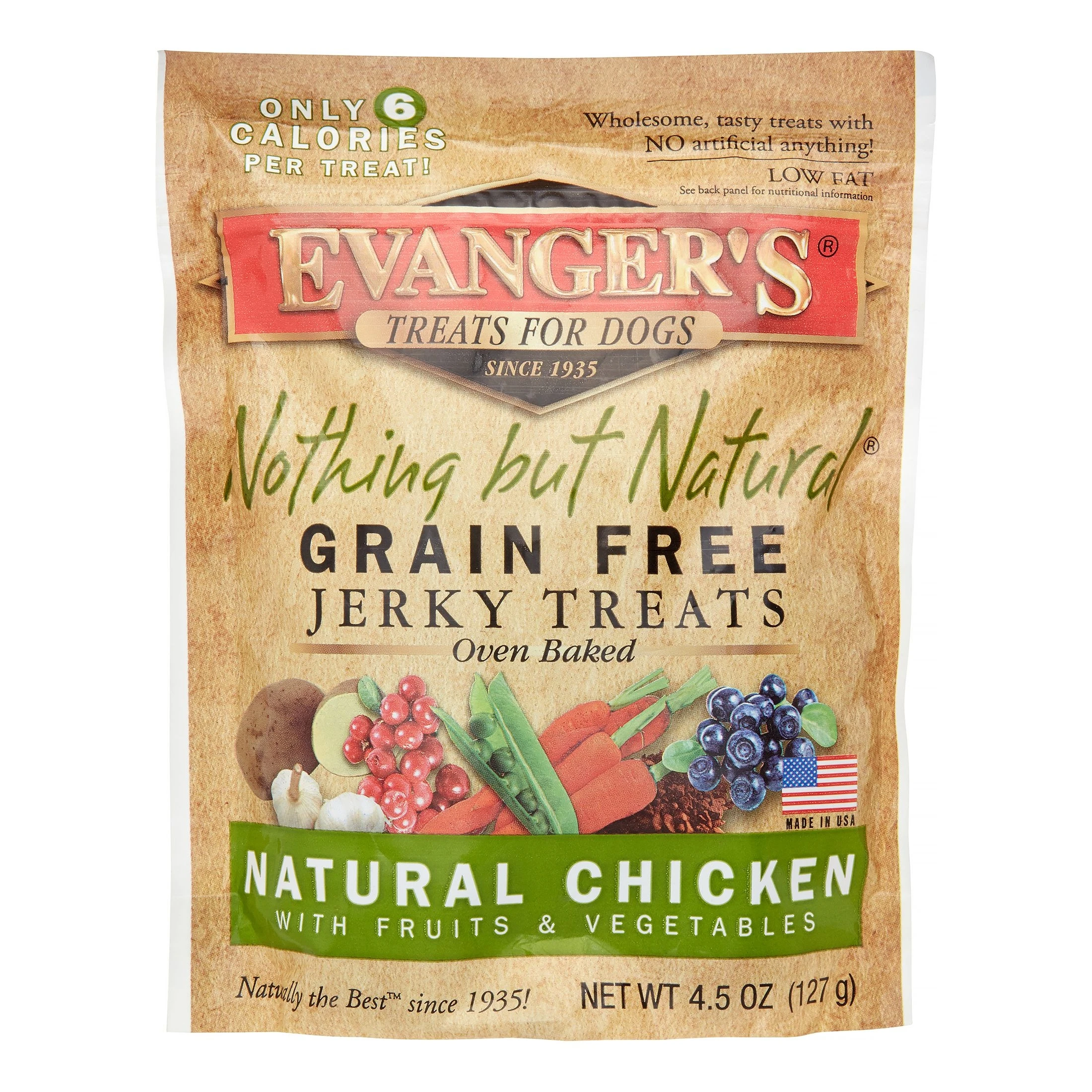 Organic Chicken Jerky With Fruits & Vegetables, 4.5 Ounces