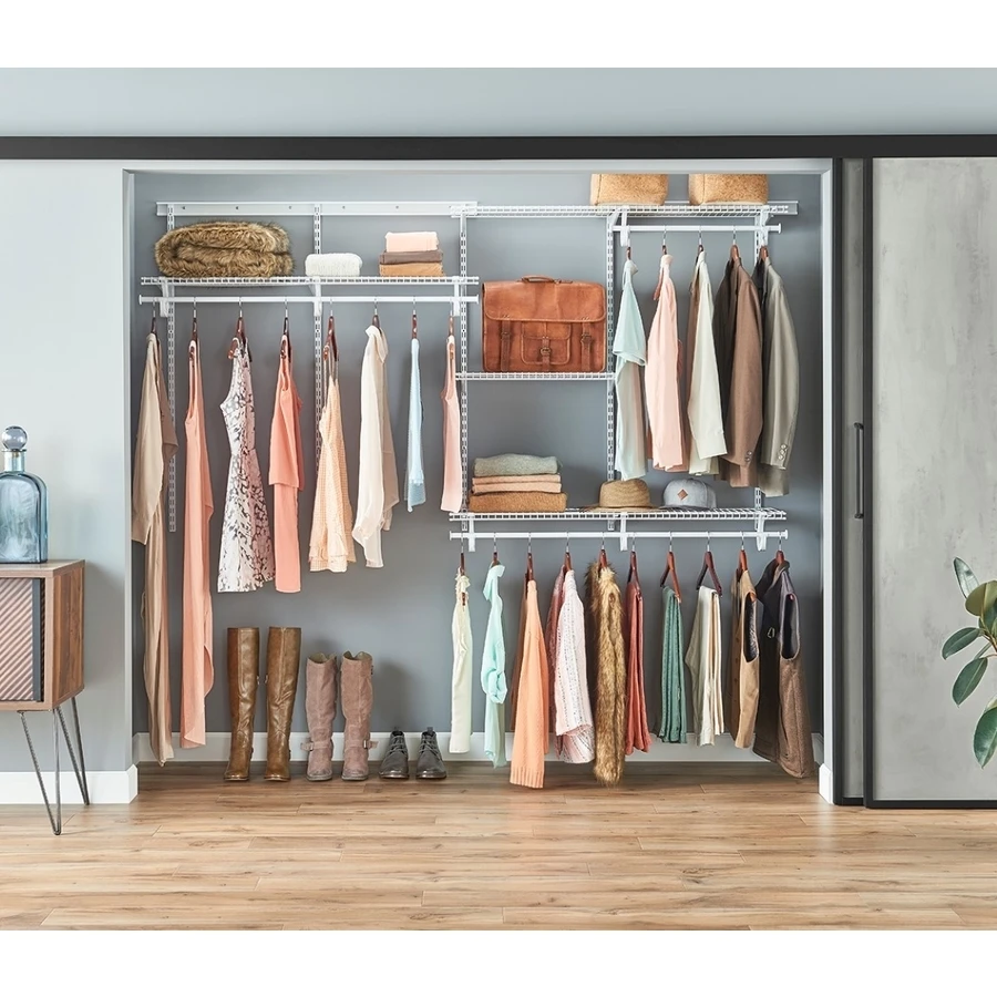5-ft To 8-ft Adjustable Mount Wire Shelving Organizer Kit