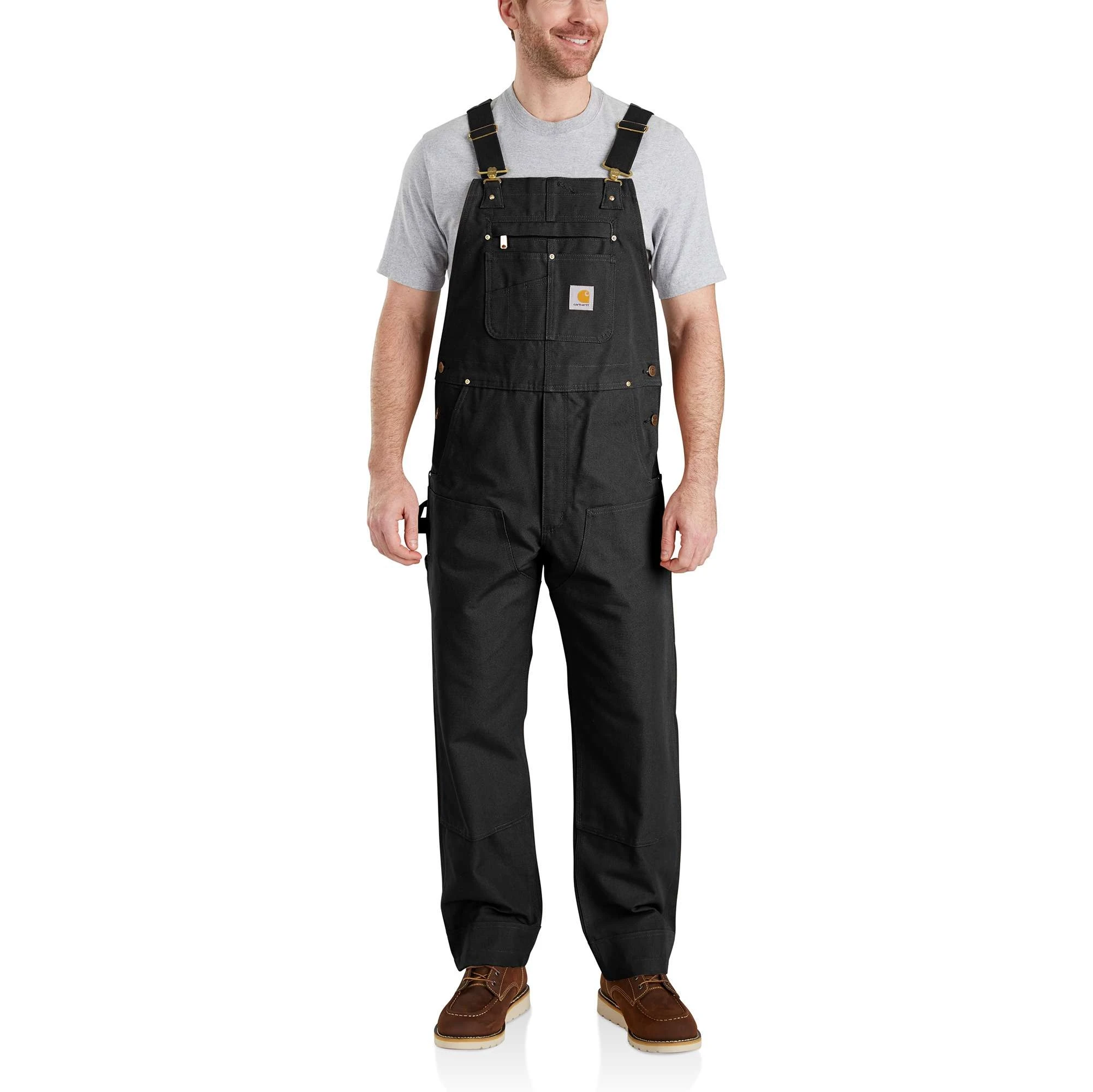 Men's Relaxed Fit Duck Bib Overall - 36w X 32l - Black