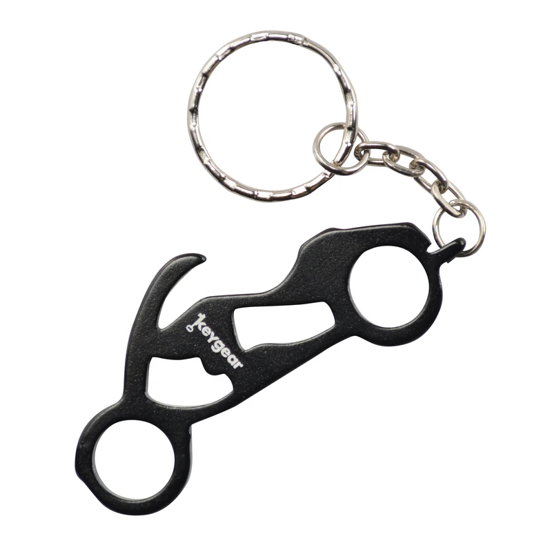 Aluminum Black Motorcycle Bottle Opener Key Holder - Model 50-key0084-01