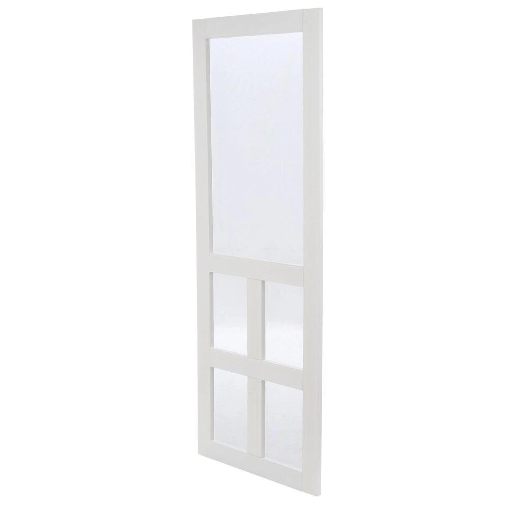 30 In. X 80 In. Victoria White Vinyl Screen Door By Kimberly Bay