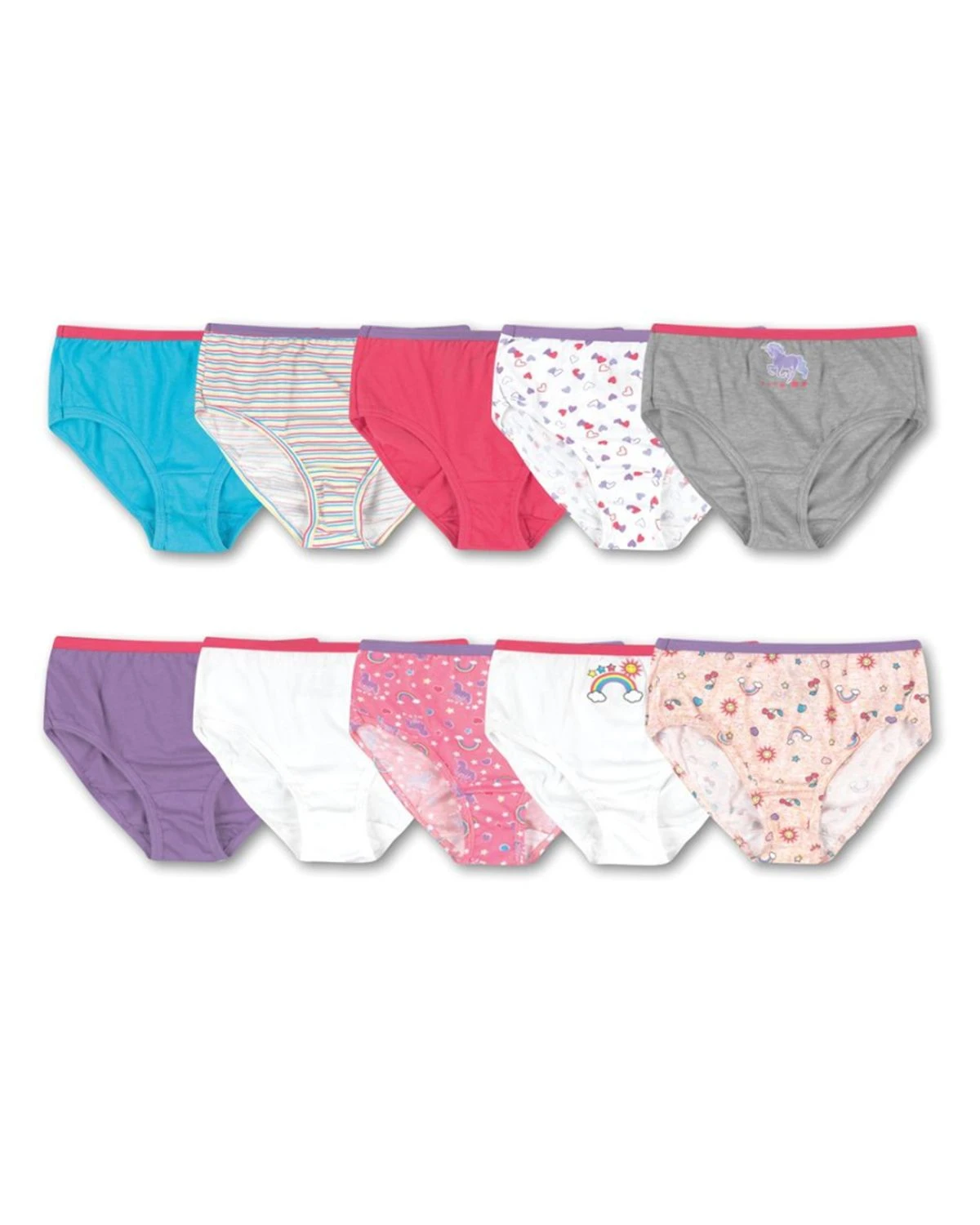 738994279583 Girls Cotton Briefs&#44; Assorted 1 - Size 4 - Pack of 10