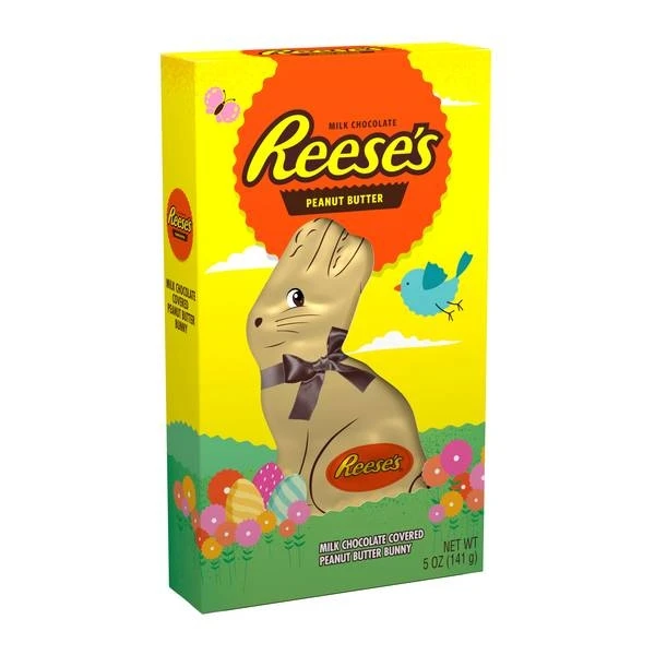 Reese's Easter Milk Chocolate Covered Peanut Butter Bunny, 5-Ounce Packages (Pack of 4)