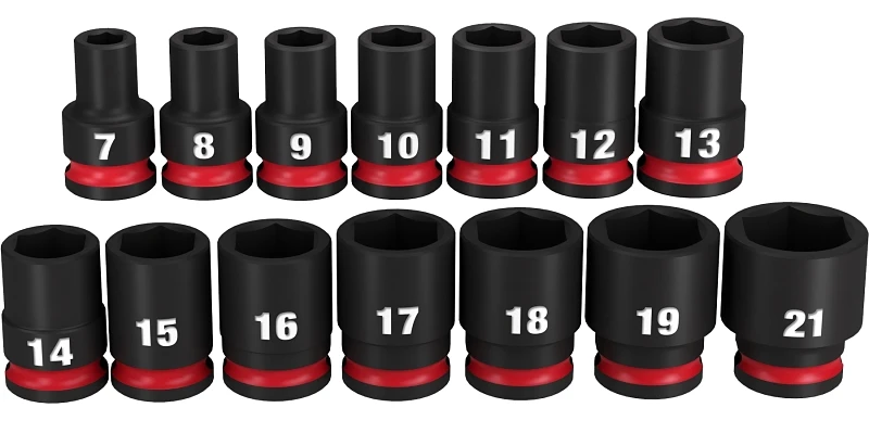Shockwave 3/8 In. Drive Metric 6 Point Shallow Socket Set 14 Piece