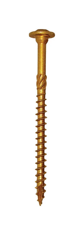 No. 20 X 3-1/8 In. L Star Washer Head Structural Screws 50 Pk Yellow Steel