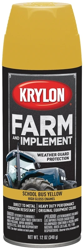 1957 Farm & Implement Spray Paint, 12 Ounce, School Bus Yellow