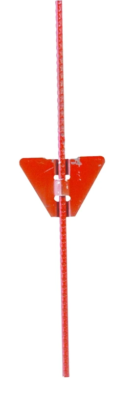 Ep030por040 Rebar Electric Fence Post, 48 In H, Orange, 3/8 In, Pack Of 25