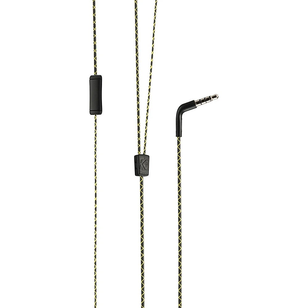 Flow Black Earbuds With In-line Microphone And Tangle-free Cable