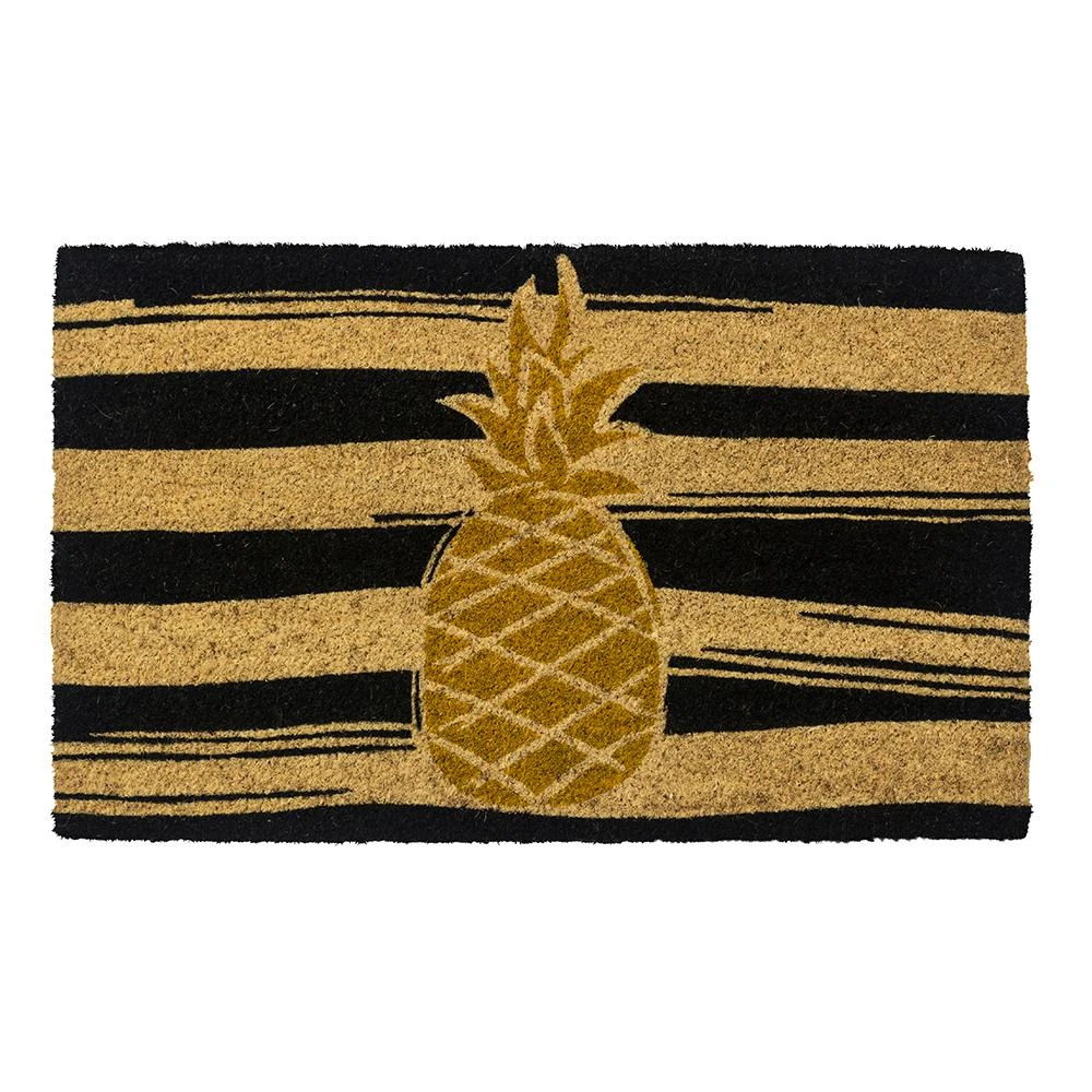Golden Pineapple 28 In. X 17 In. Non-slip Coir Door Mat By Entryways