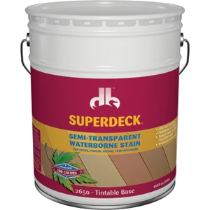 Superdeck Semi-transparent Tintable Satin Waterborne Stain 5 Gallon