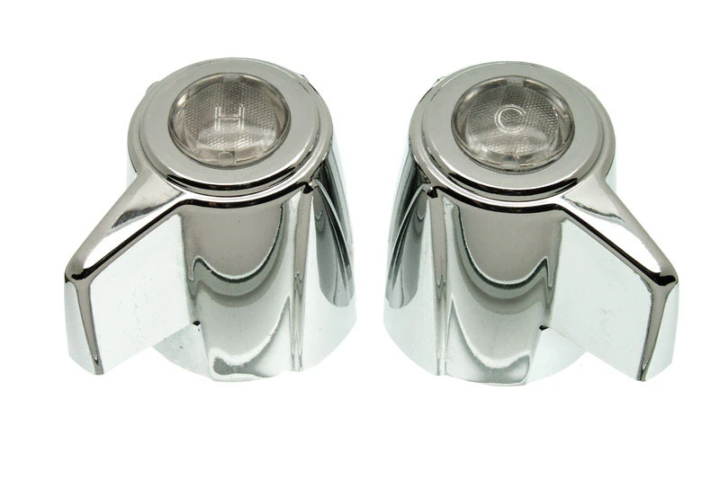 Ace OEM Chrome Chrome Hot and Cold Faucet Handles For Delta/Delex Two Handle Faucets