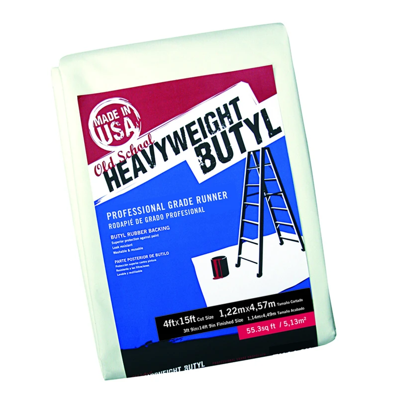 Old School Heavyweight Butyl Drop Cloth 4 Ft. W X 15 Ft. L - Model 80428
