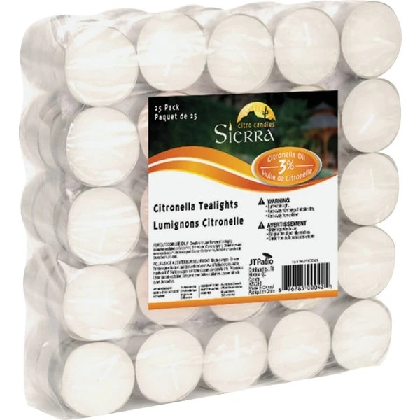 Sierra Tealight 1-Wick Citronella Candle (25-Pack)