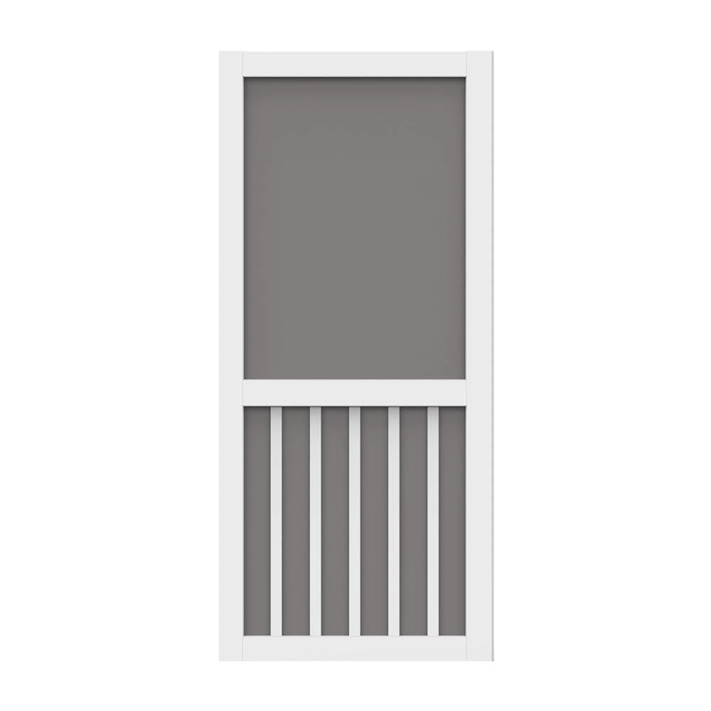 5-bar 36 In. W X 80 In. H X 1 In. Thick White Vinyl Screen Door