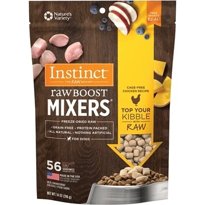 Instinct Freeze-dried Raw Boost Mixers Grain-free Chicken Recipe Dog Food Topper, 6 Oz.
