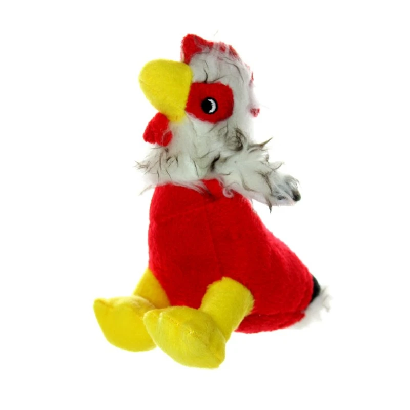 Jr. Farm Rooster Durable Plush Dog Toy For Small To Medium Dogs