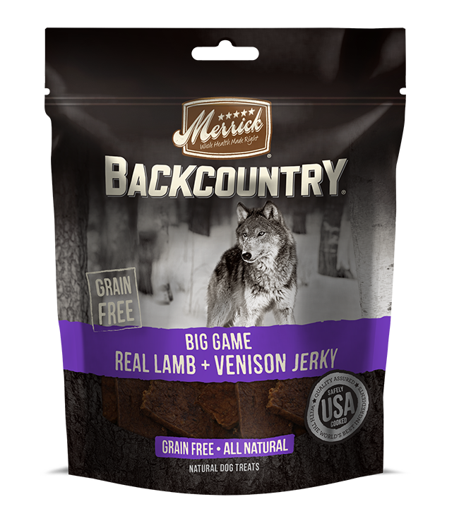 Backcountry Grain Free Dog Treats Big Game Real Lamb And Venison Jerky 4.5 Oz