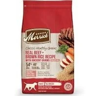 Merrick Classic Healthy Grains Beef+ Brown Rice Recipe with Ancient Grains Dry Dog Food, 4 lbs.