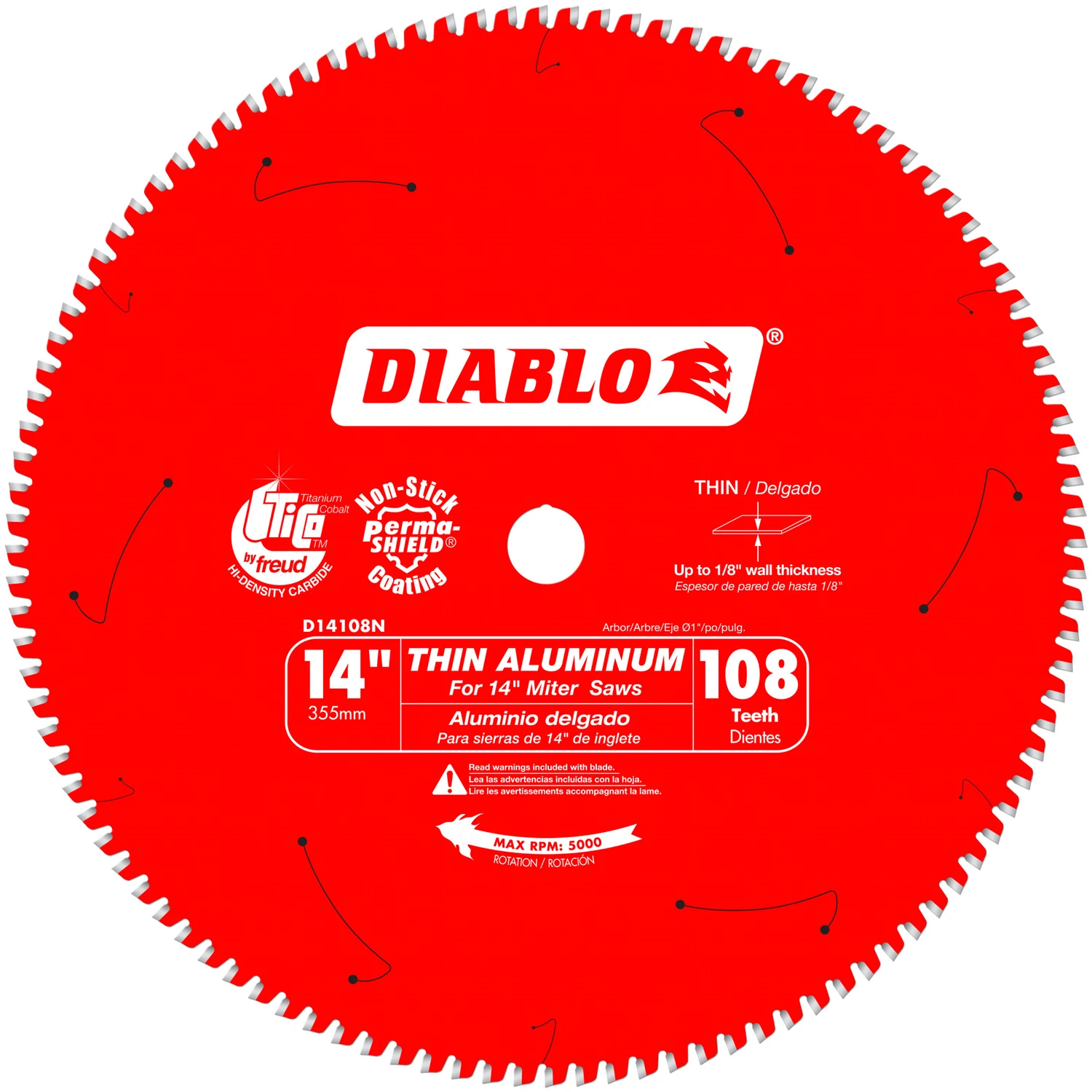 14 In. D X 1 In. Carbide Circular Saw Blade 108 Teeth 1 Pk
