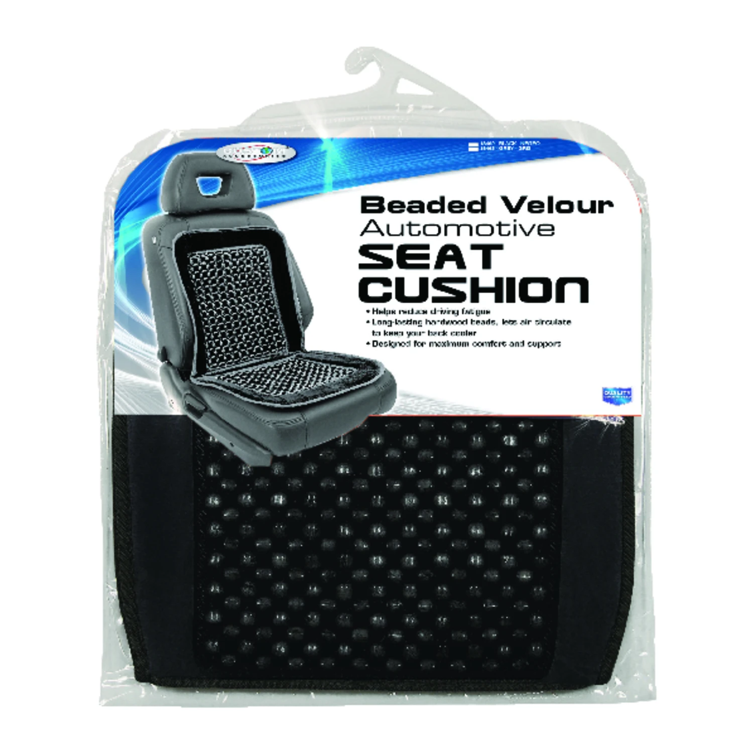 Custom Accessories Black Seat Cushion For Easily attaches to your vehicle seat with elastic bands 1