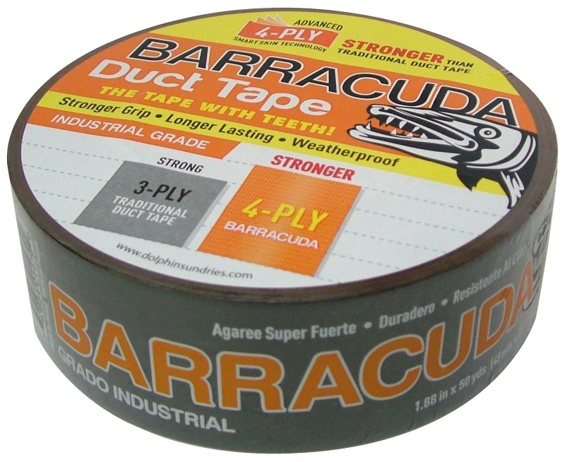 Barracuda Professional Grade Duct Tape, Black, 1.88 In X 60 Yd, 4-layer Construction