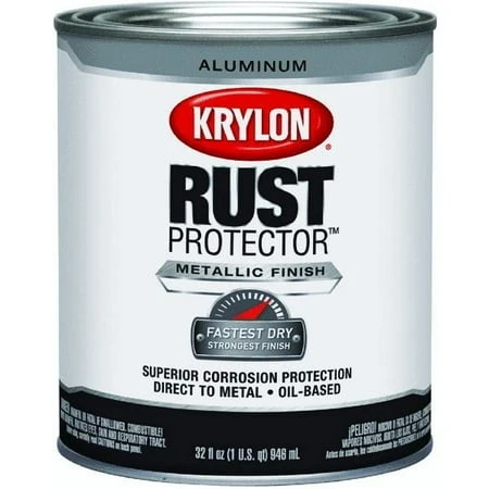 Rust Protector Brush On Rust Control Enamel, Aluminum, 1 Quart