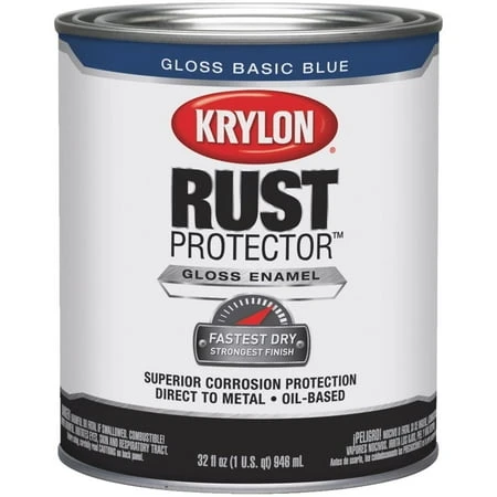 Rust Protector Brush On Enamel, Gloss Blue, 1 Quart, Model 69208
