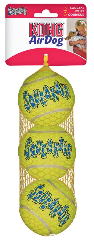 Kong SqueakAir AST2 Dog Toy, M, Squeaker, Ball, Yellow
