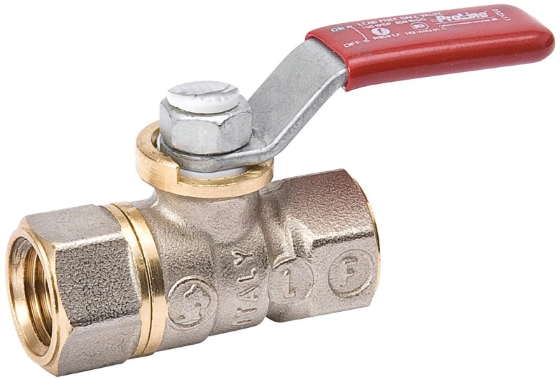 Threaded Ball Valve, Lead Free, Forged Brass, 1/8 In.