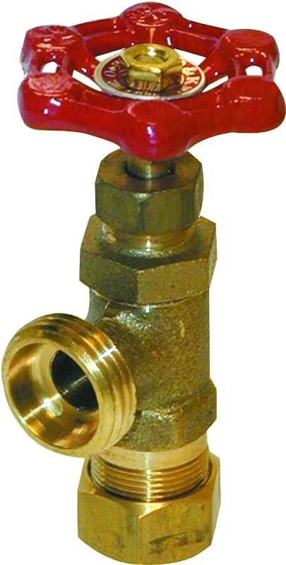1/2 In. Compression X 3/4 In. Hose Thread Brass Cast Iron Boiler Drain Valve