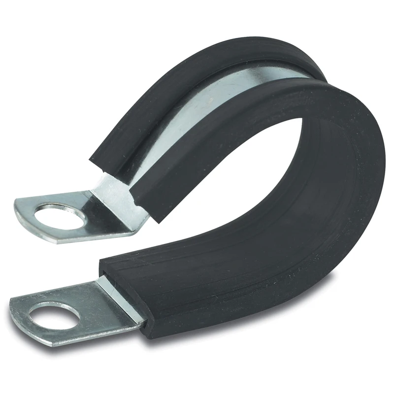 Steel Cable Clamps, Rubber-Insulated, 1-In. I.D.